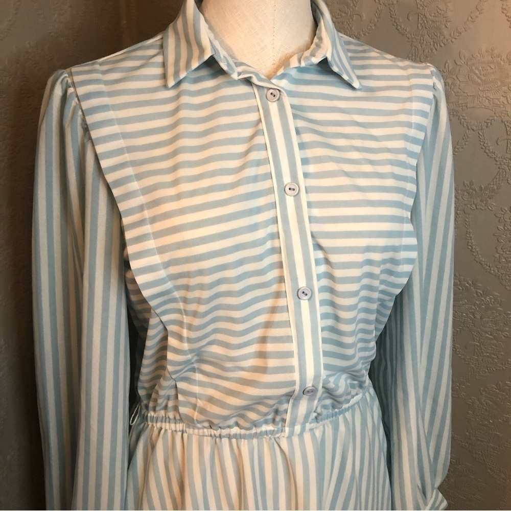 Vintage The Shirtdress 14 T Made in USA striped dress - Picture 3 of 7